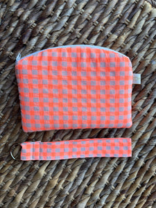 LLAVERO+MONEDERO VICHY NARANJA FLUOR